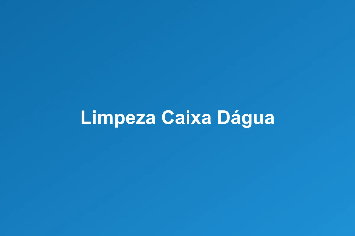 Limpeza de caixa d'água em Belford Roxo